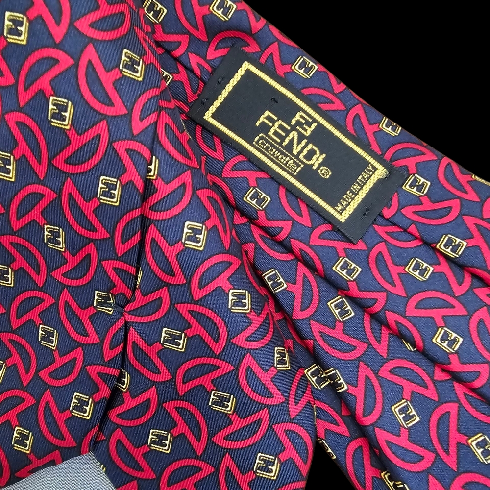 Fendi Authentic Silk Tie MADE IN ITALY - Picture 2 of 7